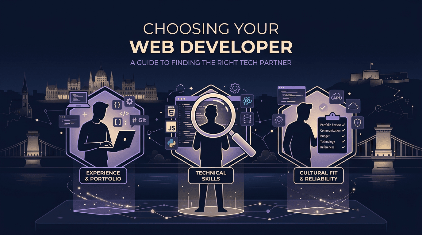 Webfejlesztő választás Budapesten — portfólió, kommunikáció és technikai tudás értékelése