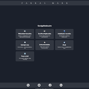 FMSoft szoftverfejlesztési szolgáltatások weboldal - Web mobile enterprise alkalmazások - Farkas Márk professzionális software development honlap - Budapest IT services platform