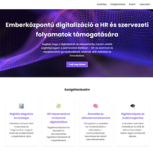 Human Digit HR digitalizáció weboldal - Emberközpontú szervezetfejlesztés stratégiai megoldások - Farkas Márk modern HR transformation honlap - Budapest HR digital consulting