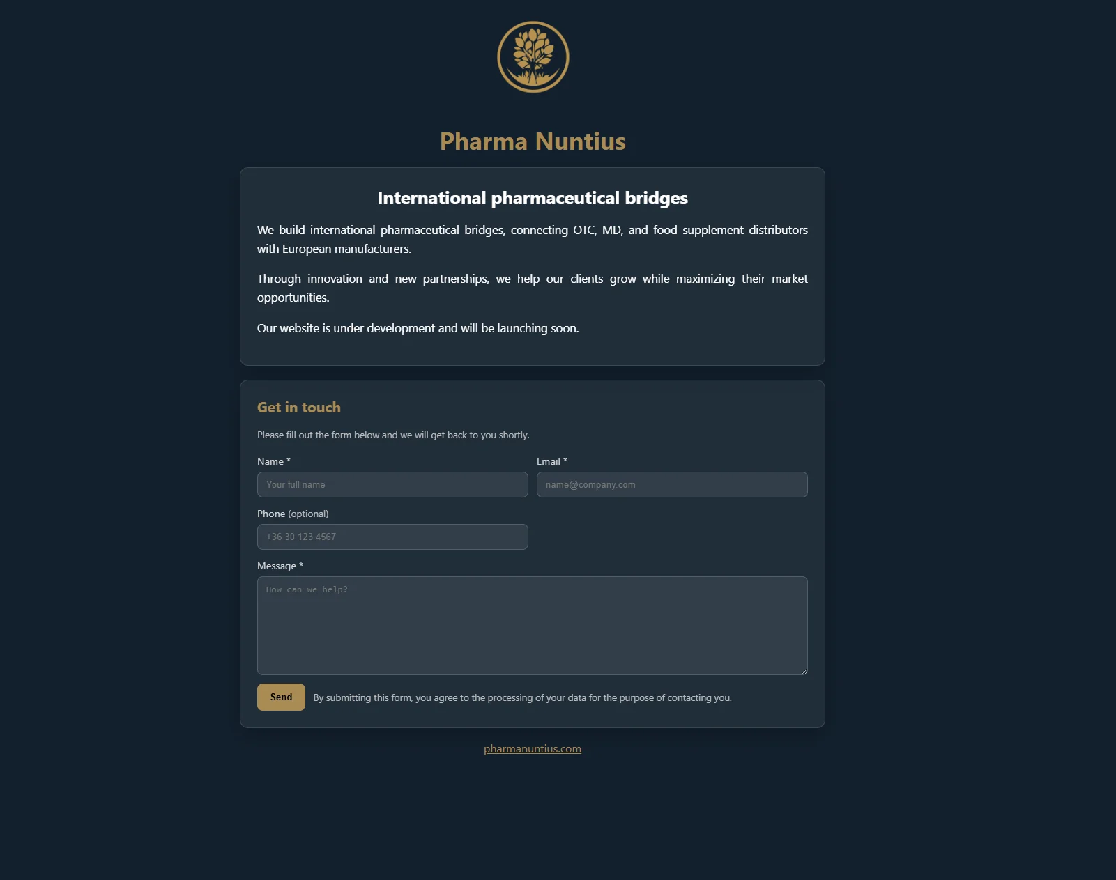 Pharmanuntius B2B platform